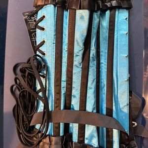 Turquoise Satin Corset